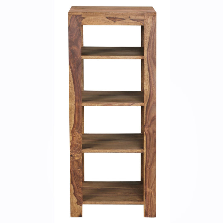 Massivholz Bücherregal_ Mehrzweck-Stauraum_ Sheesham_ 3-4 Böden_ handgefertigt_ pflegeleicht - KADIMA DESIGN_Größe_ 44x44x105 cm_