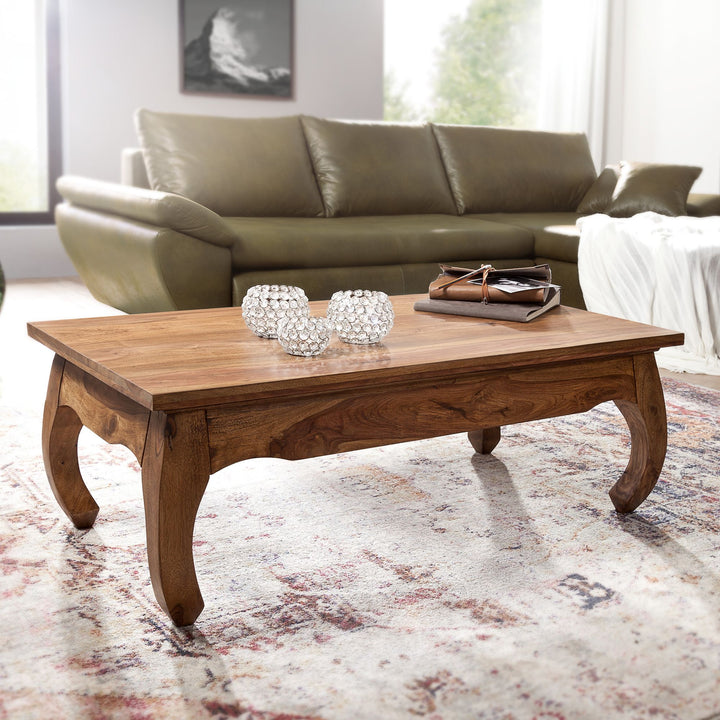 Couchtisch KANADA_ Opium-Form_ Massivholz_ Akazienholz_ handgefertigt_ pflegeleicht - KADIMA DESIGN_Farbe_ Braun_ Größe_ 110x60x40 cm_