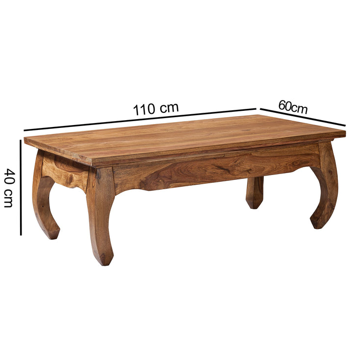 Couchtisch KANADA_ Opium-Form_ Massivholz_ Akazienholz_ handgefertigt_ pflegeleicht - KADIMA DESIGN_Farbe_ Braun_ Größe_ 110x60x40 cm_