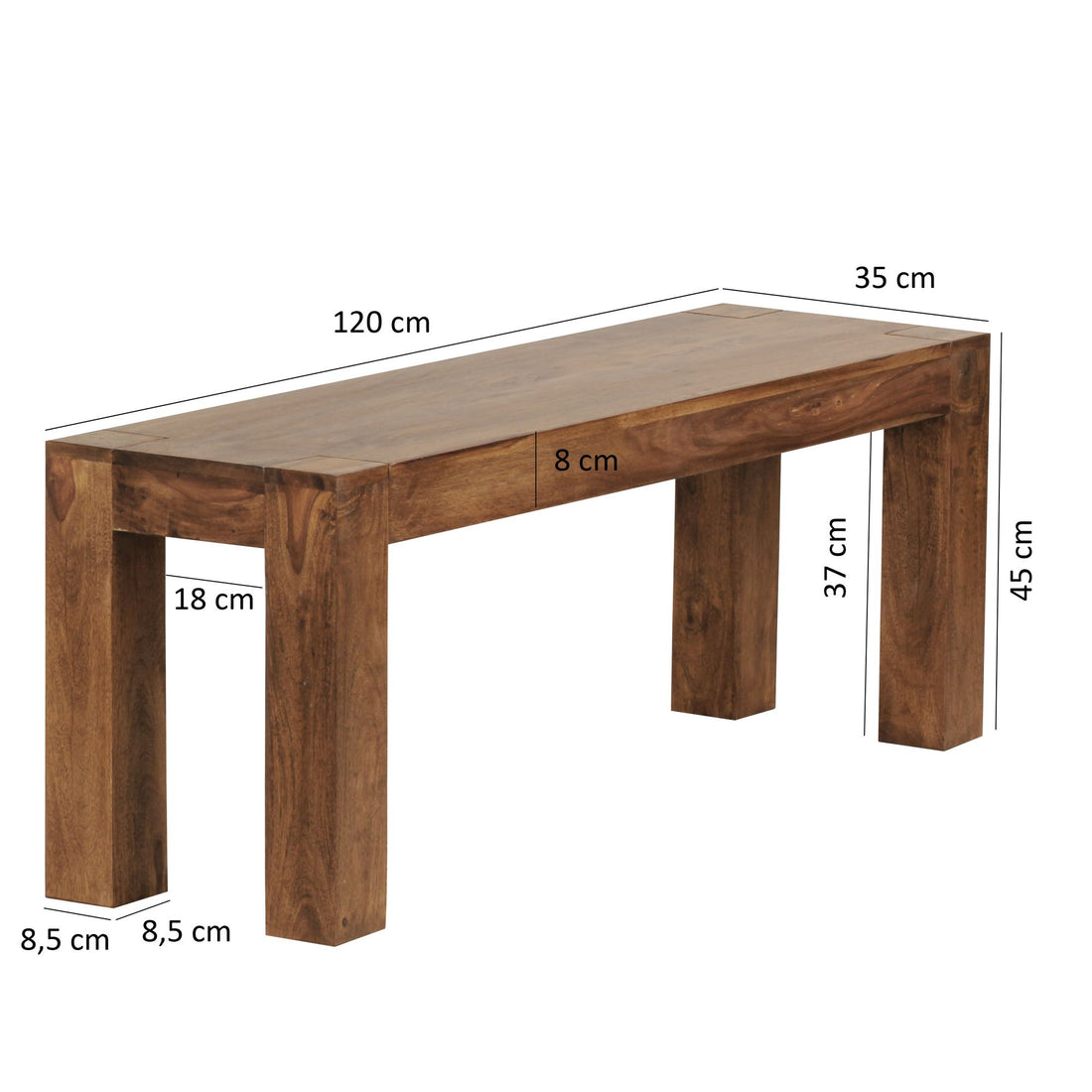 Maßzeichnung NAKO – Braun / 120x35x45