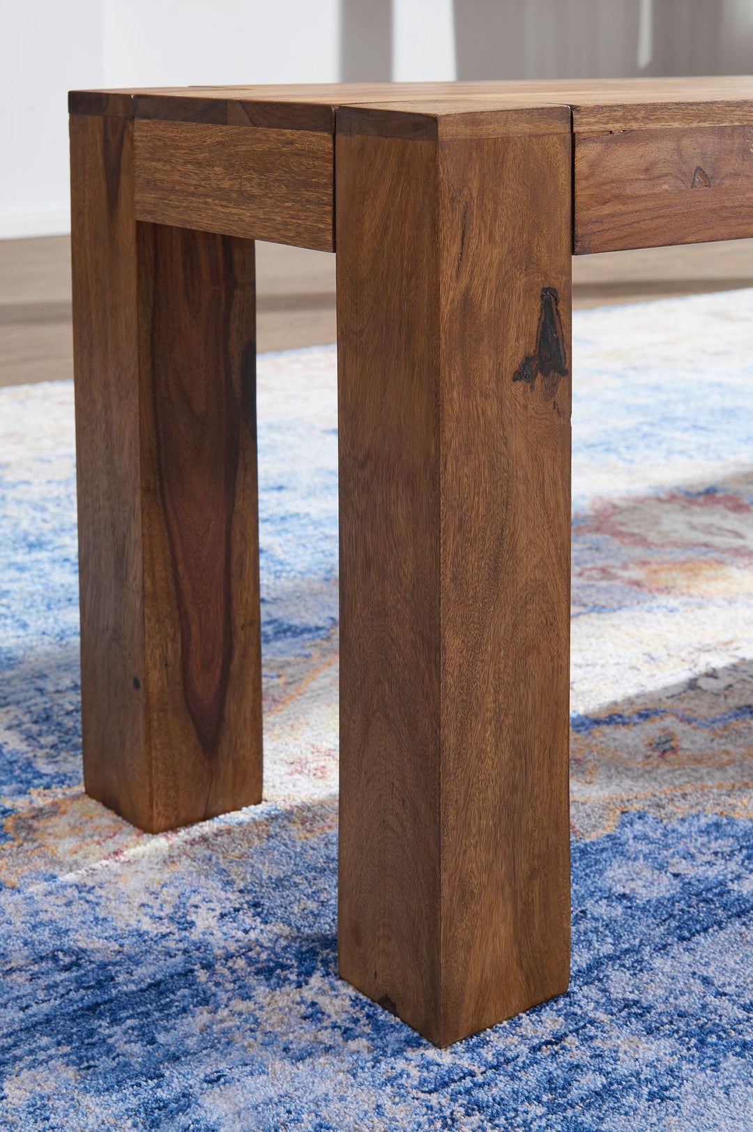 Sitzbank Landhaus-Stil_ Massivholz_ Akazie/Sheesham_ 160/180x45 cm_ 200/250 kg Belastung_ handgefertigt - KADIMA DESIGN_Farbe_ Braun_ Größe_ 120x35x45 cm_