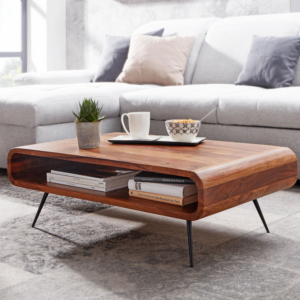 Massivholz Wohnzimmertisch_ Modern &amp; elegant_ Sheeshamholz_ Staufach - KADIMA DESIGN_Größe_ 90x55x30 cm_