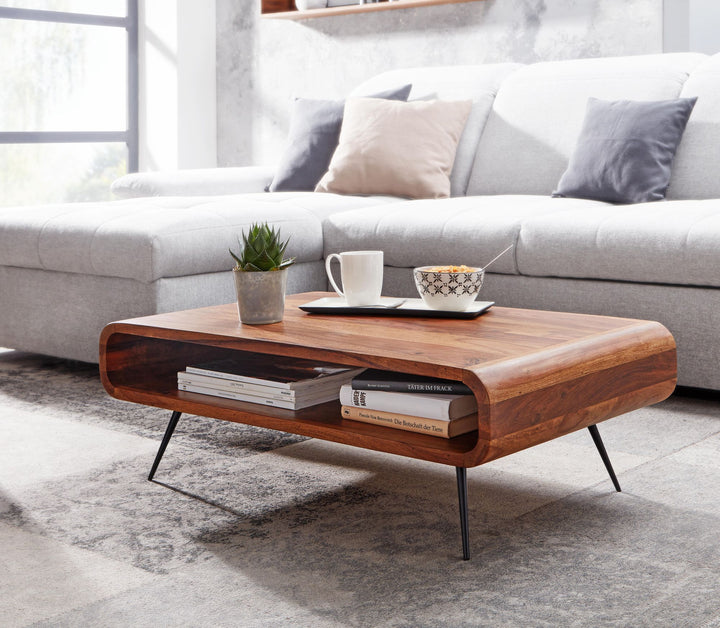 Massivholz Wohnzimmertisch_ Modern &amp;amp; elegant_ Sheeshamholz_ Staufach - KADIMA DESIGN_Größe_ 90x55x30 cm_