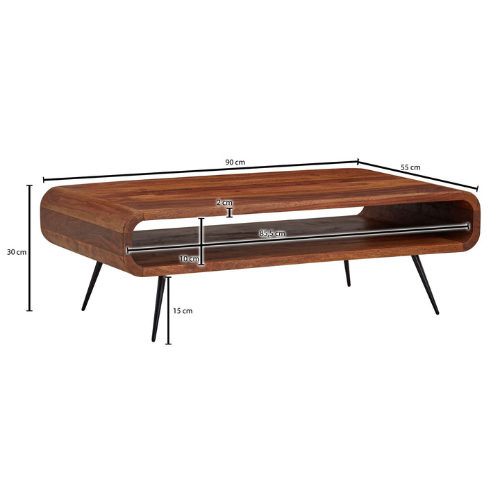 Massivholz Wohnzimmertisch_ Modern &amp;amp; elegant_ Sheeshamholz_ Staufach - KADIMA DESIGN_Größe_ 90x55x30 cm_