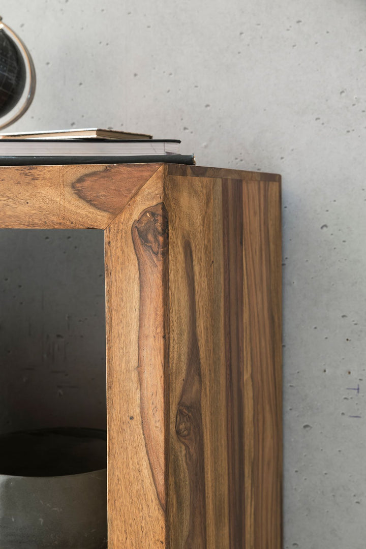 Rustikales Standregal_ Massivholz_ Akazie/Sheesham_ vielseitig nutzbar_ handgefertigt_ einfache Pflege - KADIMA DESIGN_Farbe_ Braun_ Größe_ 50x35x88 cm_