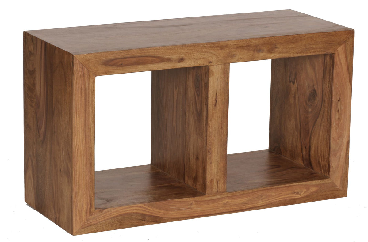 Rustikales Standregal  Massivholz  Akazie/Sheesham  vielseitig nutzbar  handgefertigt  einfache Pflege - KADIMA DESIGN Farbe  Braun  Größe  50x35x88 cm