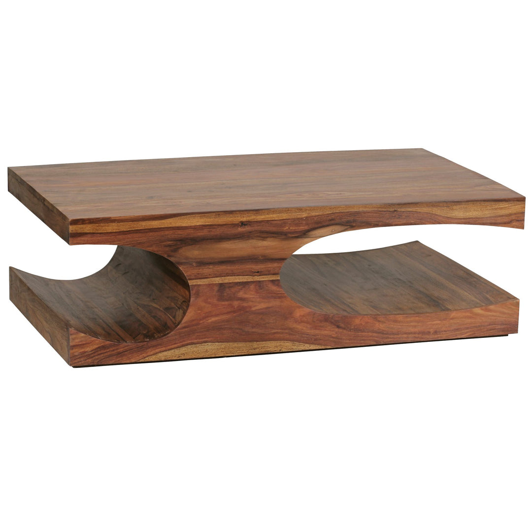 Couchtisch TEKO Massivholz_ 2 Ablagefächer_ 118x38x70 cm_ handgefertigt_ pflegeleicht - KADIMA DESIGN_Farbe_ Braun_ Größe_ 118x70x38 cm_