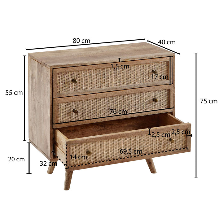 KADIMA DESIGN Massives Mango Holz Sideboard - Stilvoll & Funktional - Robust und Elegantes Design_Braun_#sku_BARWL6.158#