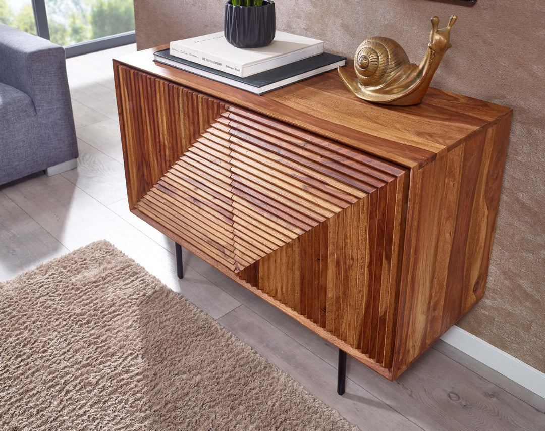 &quot;Harmony&quot; 3D-Sideboard mit Metalldetails und viel Stauraum_ Elegantes Wood-Design - KADIMA DESIGN_Größe_ 100x40x71 cm_