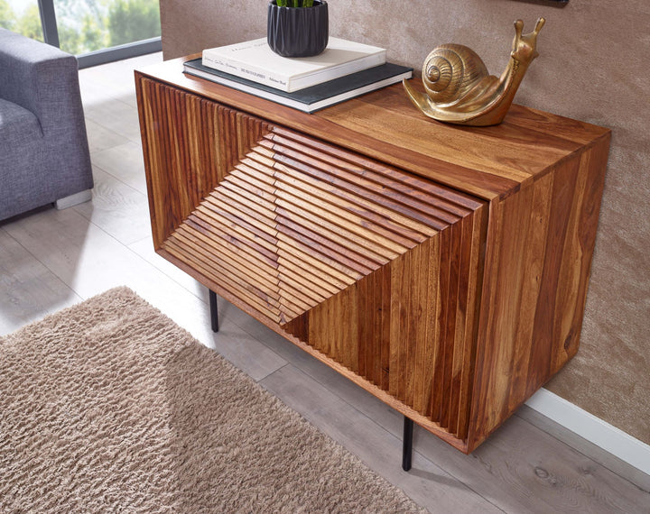 &amp;quot;Harmony&amp;quot; 3D-Sideboard mit Metalldetails und viel Stauraum_ Elegantes Wood-Design - KADIMA DESIGN_Größe_ 100x40x71 cm_