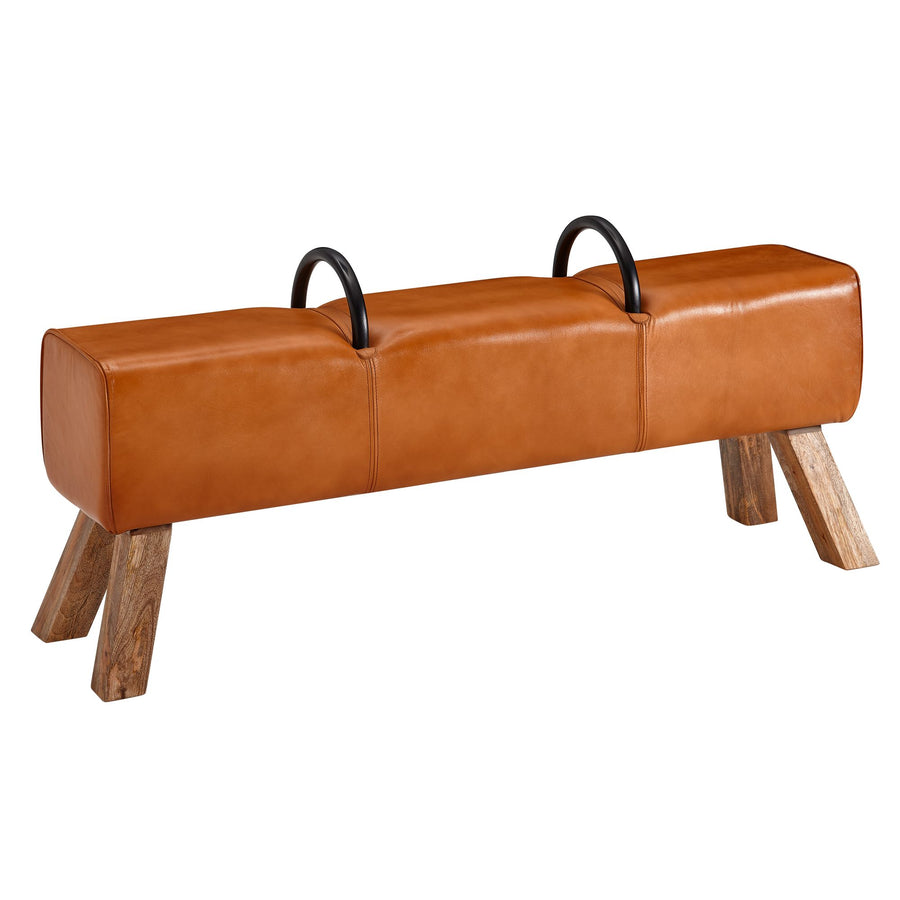 KADIMA DESIGN Retro-Sitzbank aus Ziegenleder- Stilvolle Designikone für Wohnräume_Braun_#sku_BARWL6.594#