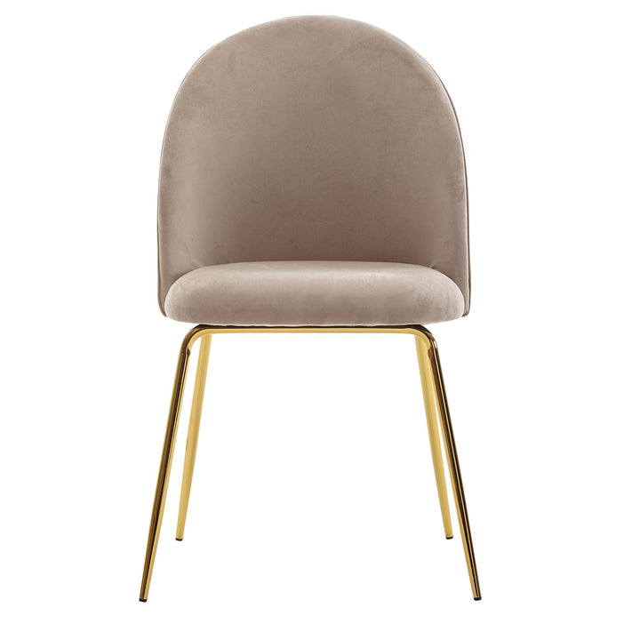 Skandinavischer Esszimmerstuhl 2er Set POLLY_ Diamantrückenmuster_ Samtbezug_ lackiertes Eisengestell_ 53x86x50 cm_ Beige/Grün - KADIMA DESIGN_Farbe_ Beige_ Größe_ 53x50x87 cm_