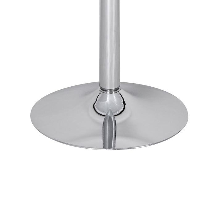 Glastisch mit 360° Drehfunktion_ Sicherheitsglas_ Trompetenfuß_ Chrom_ 60 cm Durchmesser - KADIMA DESIGN_Größe_ 60x60x105 cm_