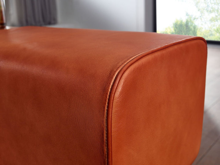 Retro-Sitzbank mit Schubladen_ Massivholz_ Stoffbezug_ 120x56x30 cm_ 2 Schubladen_ Seitentasche - KADIMA DESIGN_Farbe_ Beige_ Material_ Leder_ Größe_ 120x30x56 cm_