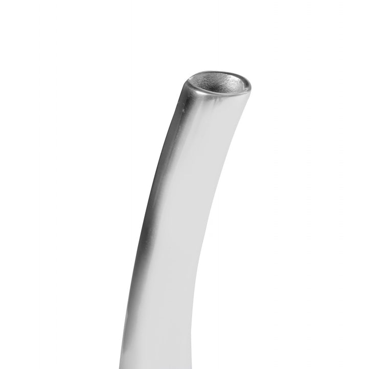 KADIMA DESIGN Handgemachte Silber Aluminium S-förmige Metallvase für moderne Deko - 124 cm Hohe_Silber_#sku_BARWL1.874#