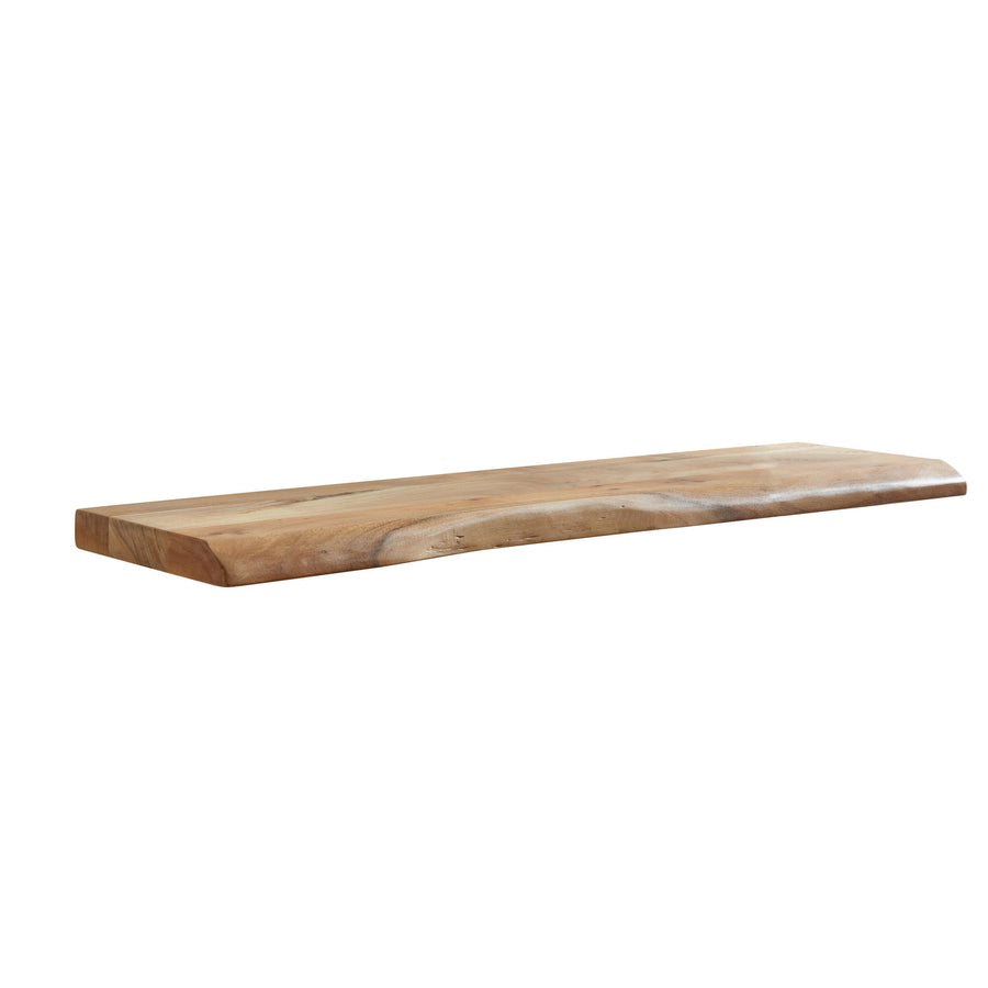 Rustikales Wandregal_ Akazienholz_ Baumkante_ 100 cm_ Handgefertigt - KADIMA DESIGN_Größe_ 100x26x4 cm_