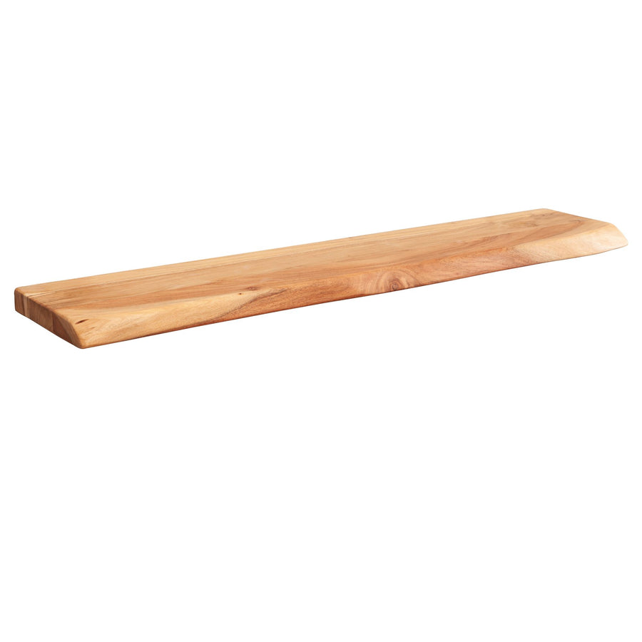 Rustikales Wandregal_ Akazienholz_ Baumkante_ 20 kg Belastbarkeit_ 4 cm Regalstärke - KADIMA DESIGN_Größe_ 80x25x4 cm_