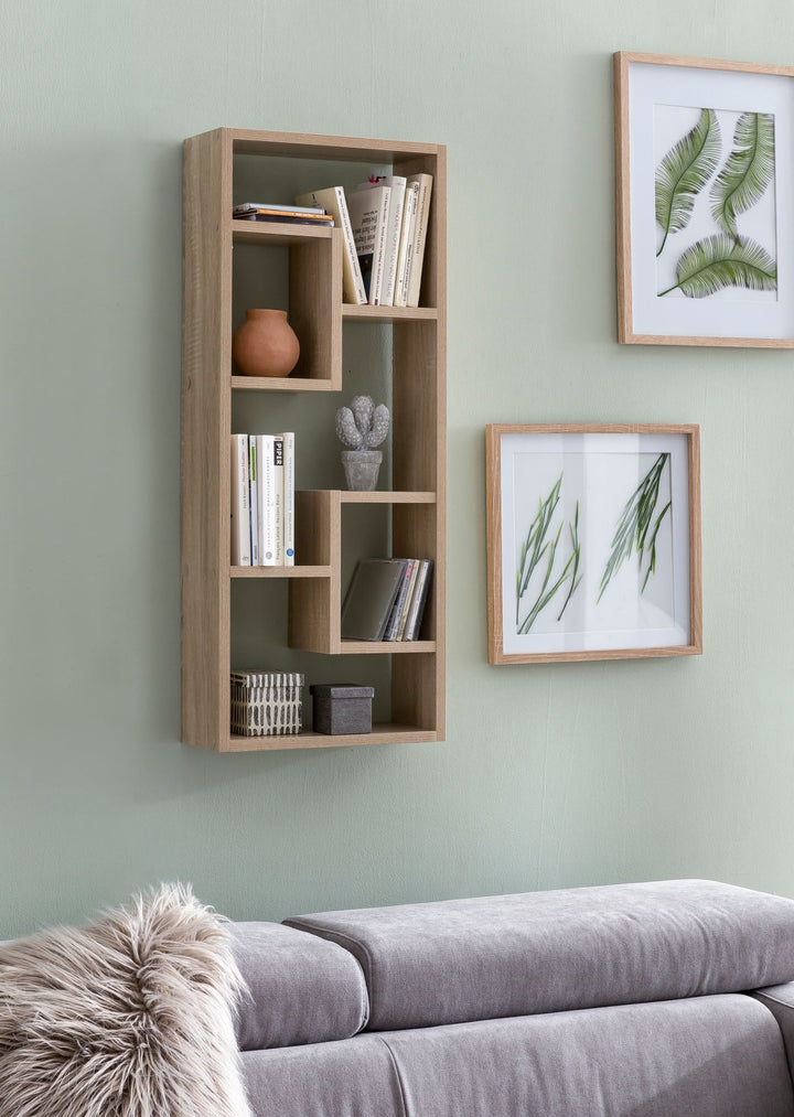 Wandregal ITTER_ Modernes Design_ Vielseitige Verwendung_ Spanplattenmaterial_ Verschiedene Farboptionen - KADIMA DESIGN_Farbe_ Beige_ Größe_ 36x15x90 cm_
