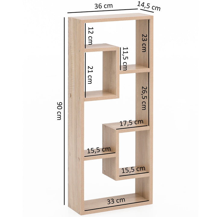 Wandregal ITTER_ Modernes Design_ Vielseitige Verwendung_ Spanplattenmaterial_ Verschiedene Farboptionen - KADIMA DESIGN_Farbe_ Beige_ Größe_ 36x15x90 cm_