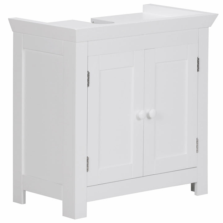 Klassischer Landhausstil Waschbeckenunterschrank_ 50x25x41 cm_ MDF - Stabil & Geräumig - KADIMA DESIGN_Größe_ 57x30x56 cm_#sku_BARWL1.350#