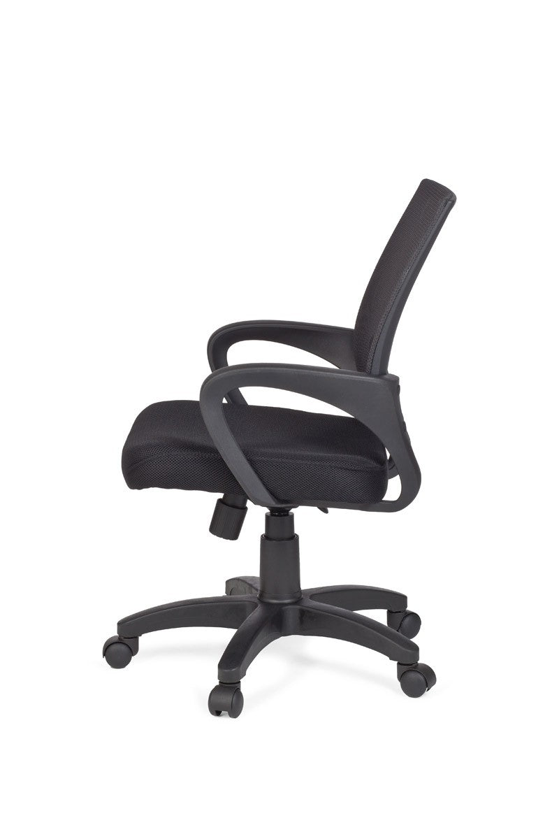 Jugendstuhl ARDA_ Netzbezug_ ergonomisch_ Wippmechanik_ verstellbar_ in verschiedenen Farben - KADIMA DESIGN_Farbe_ Schwarz_ Größe_ 57x50x97 cm_