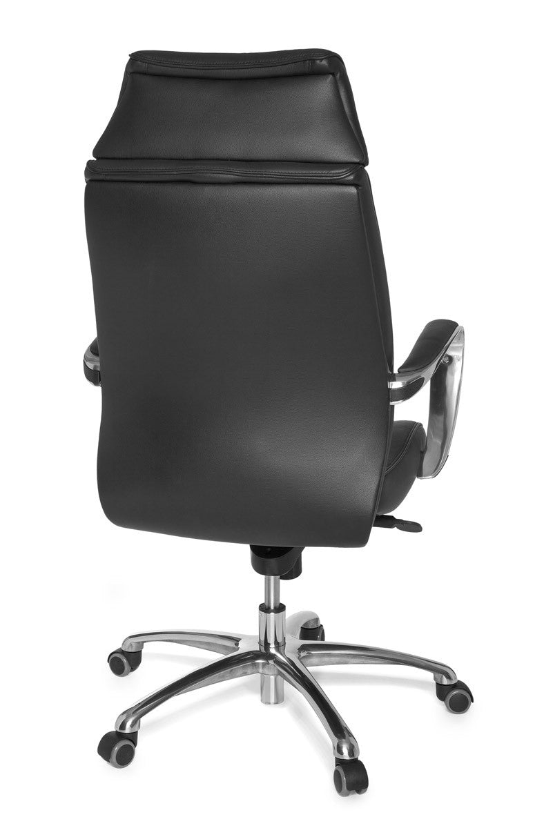 Luxus XXL Chefsessel  Echtleder  breite/höhe Rückenlehne  Lendenwirbelstütze  Multiblock-Mechanik  120 kg Tragkraft - KADIMA DESIGN Größe  66x62x128 cm