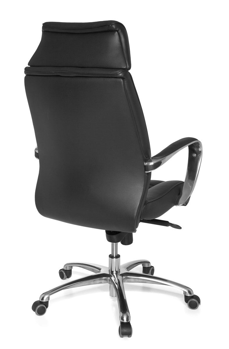 Luxus XXL Chefsessel  Echtleder  breite/höhe Rückenlehne  Lendenwirbelstütze  Multiblock-Mechanik  120 kg Tragkraft - KADIMA DESIGN Größe  66x62x128 cm