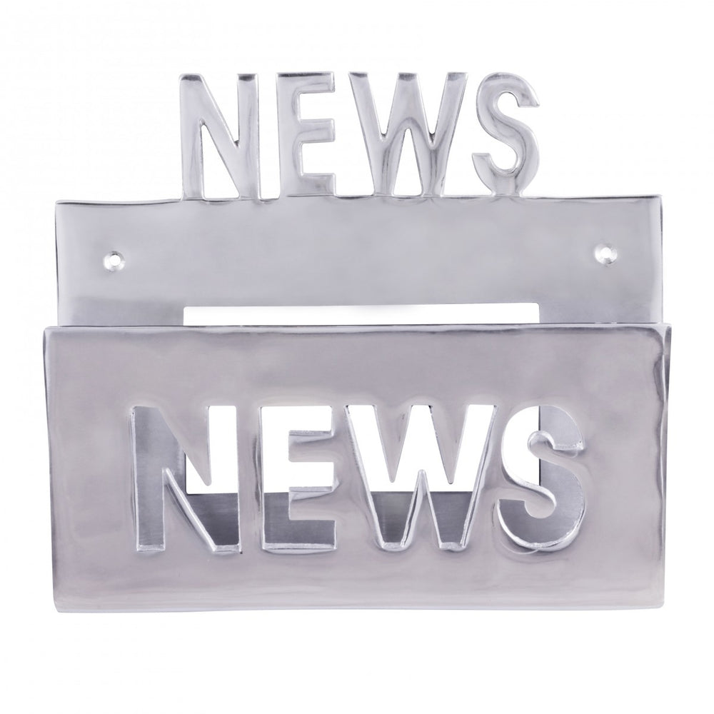 Aluminium Zeitungshalter &quot;News&quot;_ stilvolles Wandelement_ 30x27 cm_ großes Ablagefach_ optisch ansprechend und praktisch - KADIMA DESIGN_Größe_ 30x4x27 cm_