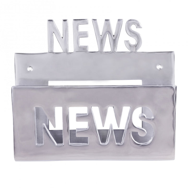 Aluminium Zeitungshalter &amp;quot;News&amp;quot;_ stilvolles Wandelement_ 30x27 cm_ großes Ablagefach_ optisch ansprechend und praktisch - KADIMA DESIGN_Größe_ 30x4x27 cm_
