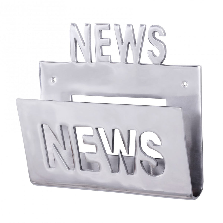 Aluminium Zeitungshalter &quot;News&quot;_ stilvolles Wandelement_ 30x27 cm_ großes Ablagefach_ optisch ansprechend und praktisch - KADIMA DESIGN_Größe_ 30x4x27 cm_