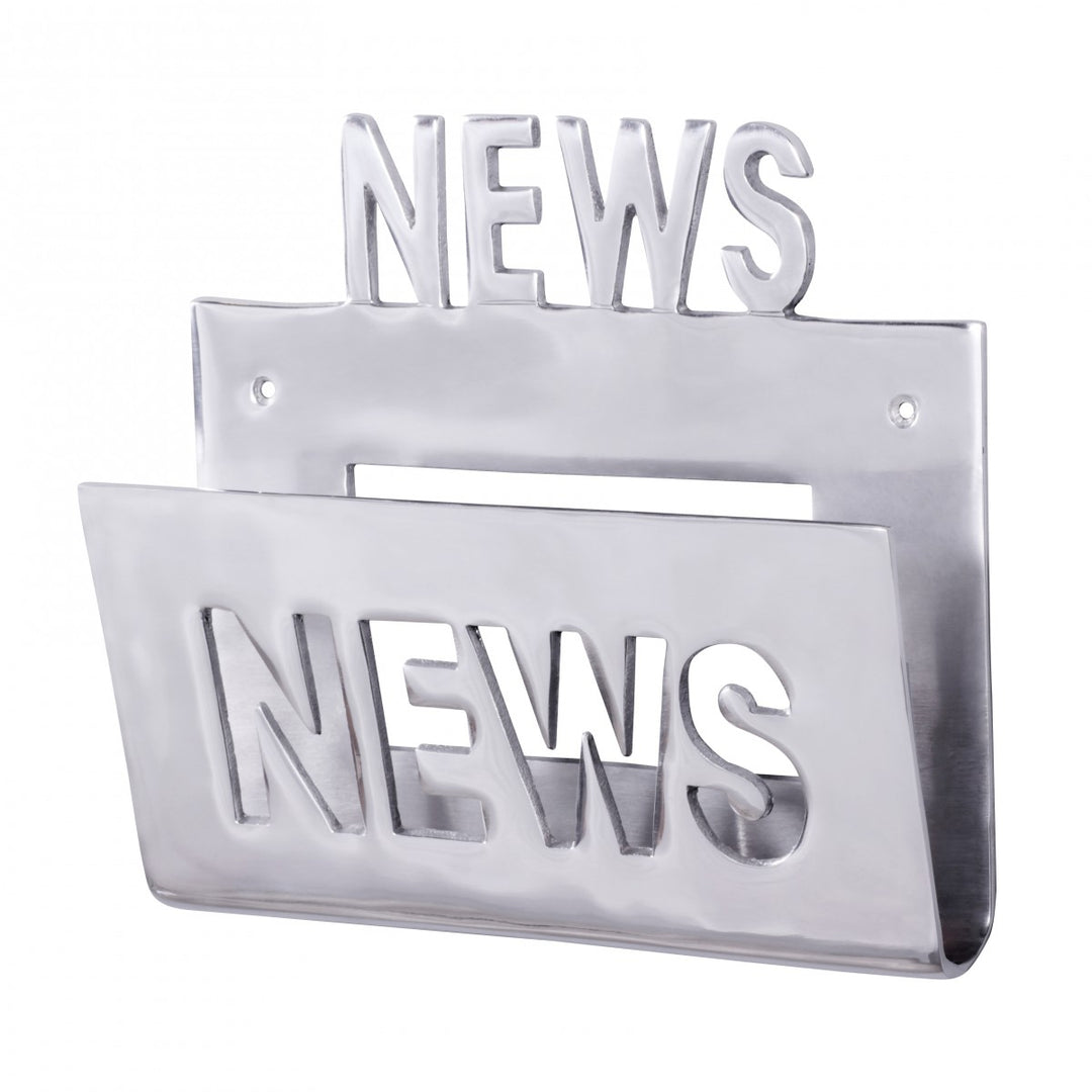 Aluminium Zeitungshalter &quot;News&quot;_ stilvolles Wandelement_ 30x27 cm_ großes Ablagefach_ optisch ansprechend und praktisch - KADIMA DESIGN_Größe_ 30x4x27 cm_
