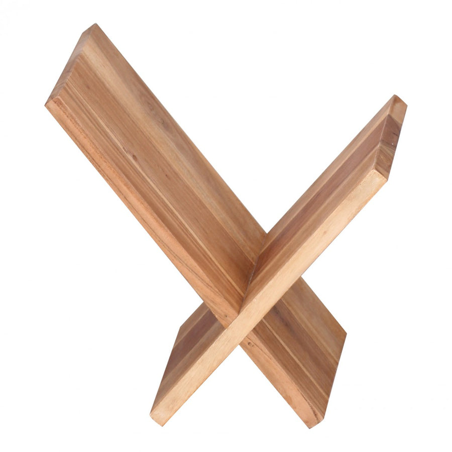 KADIMA DESIGN Zeitungsständer NAKO Massiv - Handgefertigtes Holz-Unikat als stilvolle Aufbewahrung und Möbelstück_Beige_#sku_BARWL1.591#
